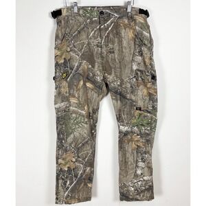 Scent Blocker Cargo Camouflage Adjustable Waist Hunting Pants Size Large